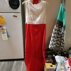 Patchwork High Low Dress NWOT
